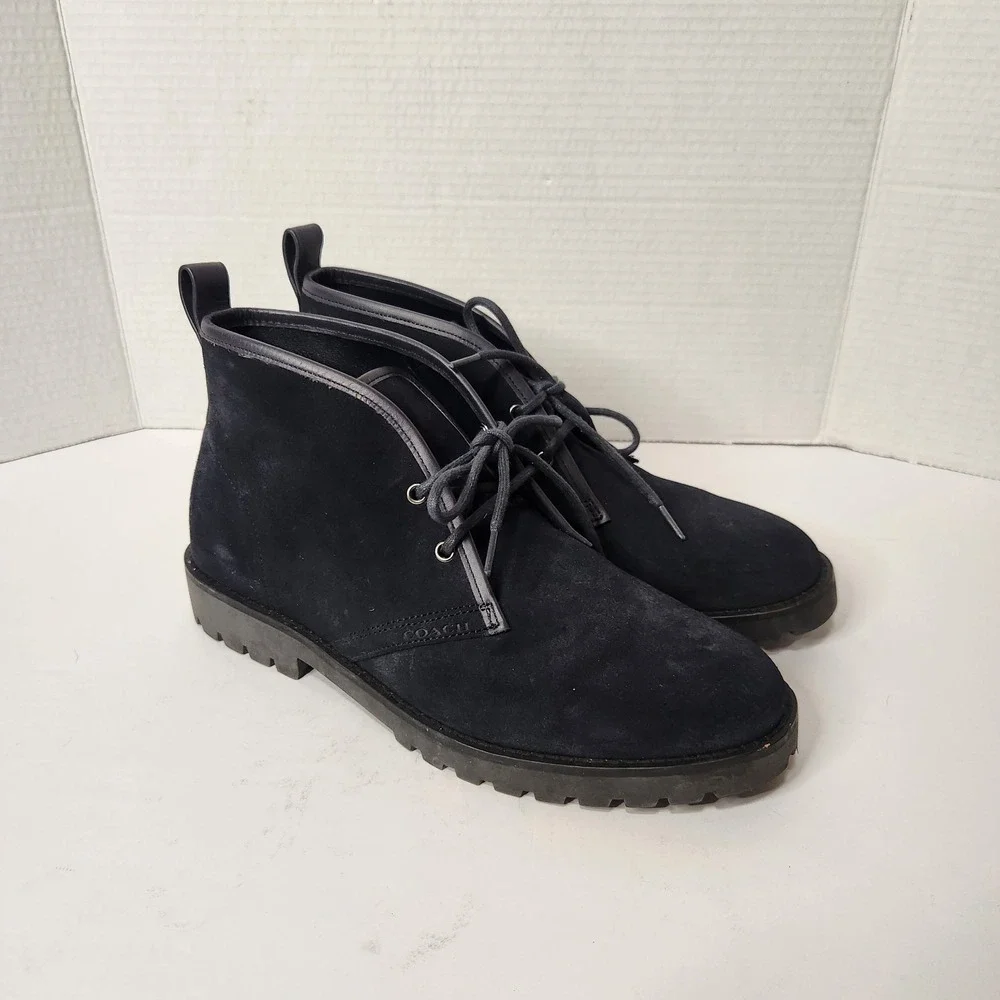 Coach Men's Designer Desert Boot‎ Size 9D Midnight Navy Color